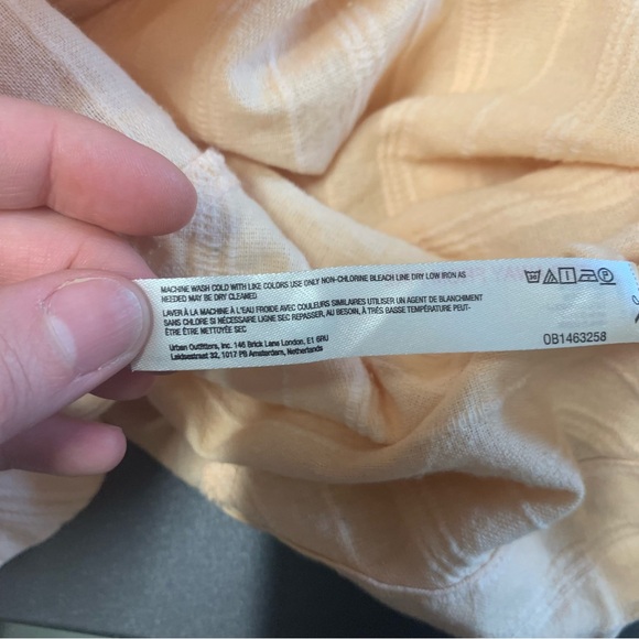 Free People 100% Cotton Peach Button Down Summer Maxi Dress Size Medium - Picture 5 of 6